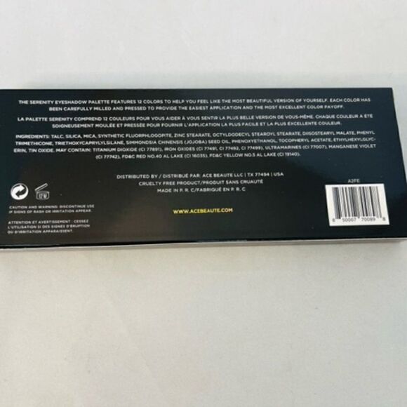 New ACE BEAUTE Serenity Eyeshadow Makeup Palette - 12 Shades - Picture 3 of 3